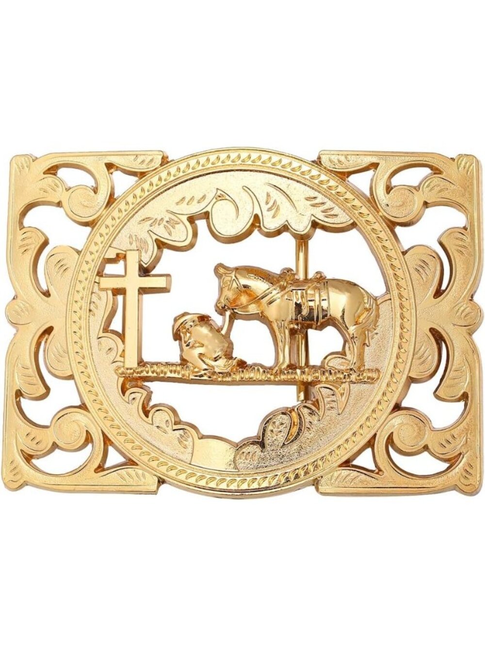 Women Pdk057 Imported Cowboy Buckle Ghost Skull Western Belt